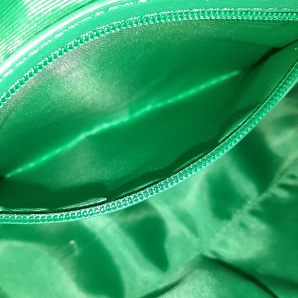 Melie Bianco Brigitte Woven Kelly Green Vegan Leather Bag - Picture 9 of 14